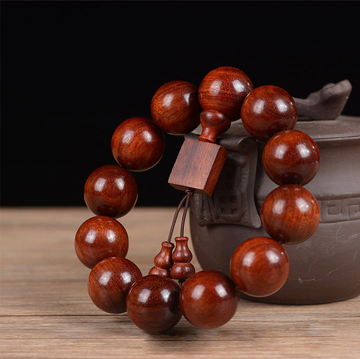 Buddha Stonesチベット小葉赤檀リラクゼーションブレスレット