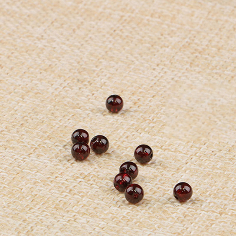 Buddha Stones天然ガーネット ストロベリークォーツ カームブレスレット