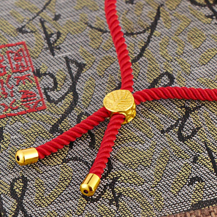 Buddha Stones富を引き寄せる 赤瑪瑙PiXiu赤紐ブレスレット