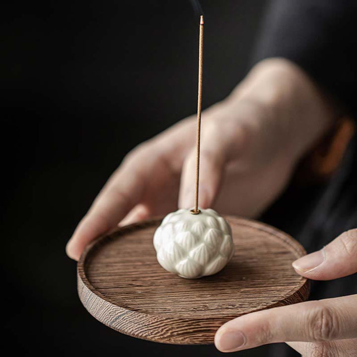 Buddha Stonesミニ蓮の花瞑想セラミックスティック小さな香炉装飾