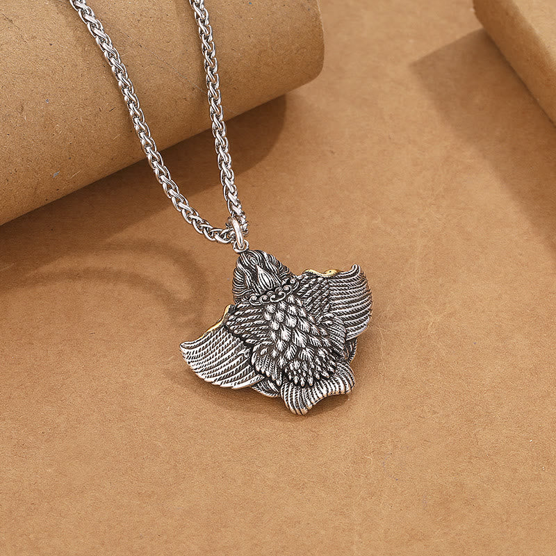 Buddha Stonesチベットガルーダ鳥銅守護ネックレスペンダント