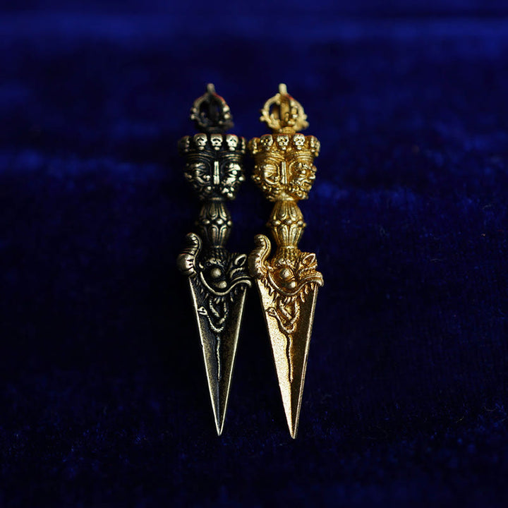 Buddha Stonesチベット ドルジェ ヴァジュラ 彫刻 スピリチュアルパワーペンダント 吊り下げ装飾