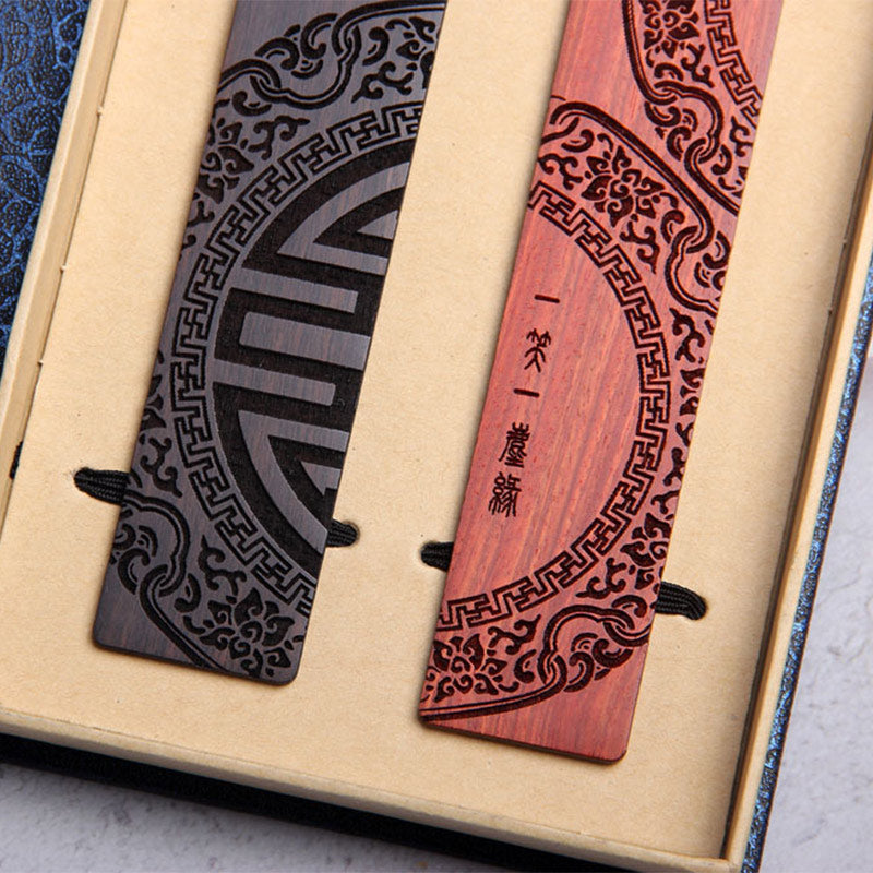 Buddha Stones禅の悟りの名言 黒檀の小葉 紫檀のしおり ギフトボックス付き