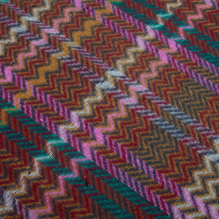 Buddha Stonesチベットショール カラフルな波線タッセル 冬用 心地よい旅行用スカーフ ラップ