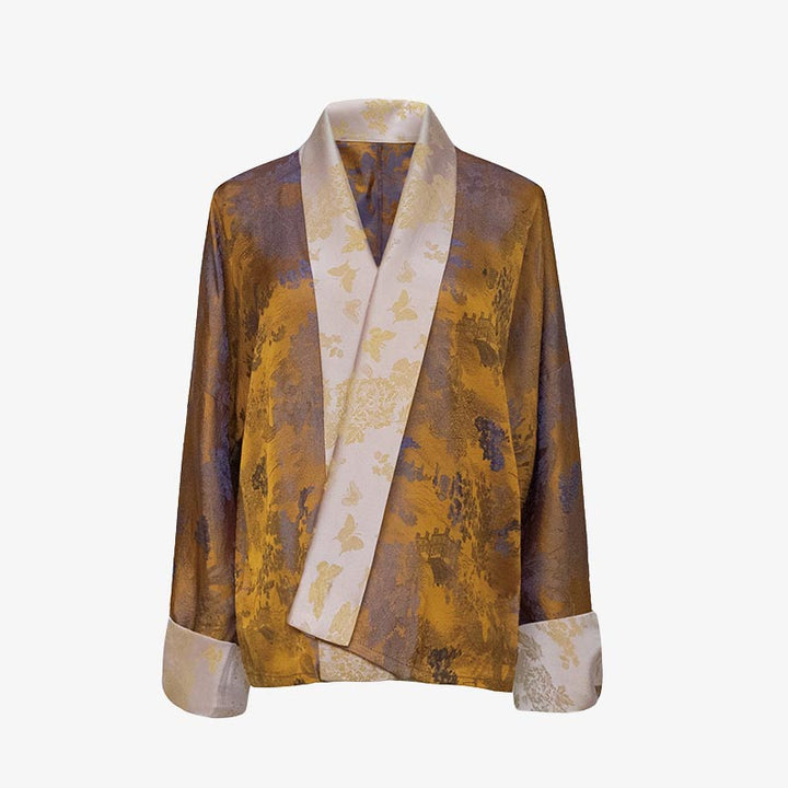 Buddha Stonesチベットドレス衣類ラサ蝶トップドレス改良漢服女性服