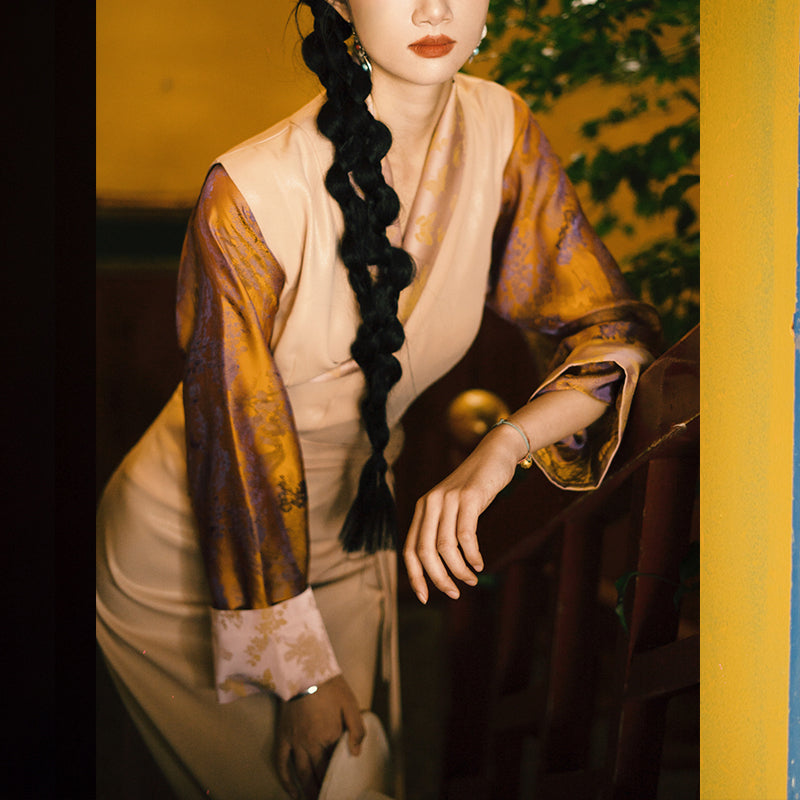 Buddha Stonesチベットドレス衣類ラサ蝶トップドレス改良漢服女性服