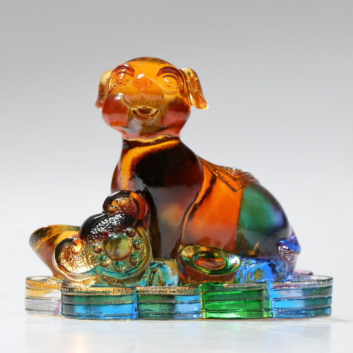 龍の年 ハンドメイドBuddha Stones12 中国の干支 リュウリ クリスタル アートピース 保護 ホーム オフィス 装飾