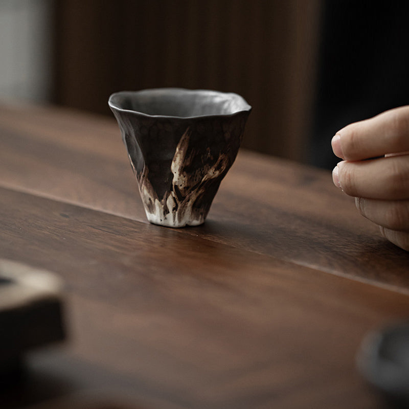 Buddha Stones蓮の花型 禅 陶器 ティーカップ カンフー ティーカップ 50ml