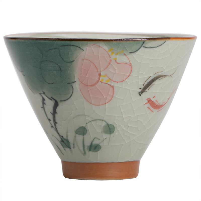Buddha Stones柿舟 鯉 蓮 陶器 ティーカップ カンフーティーカップ 50ml
