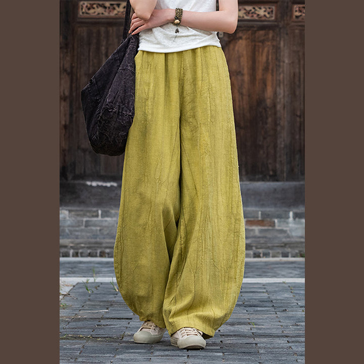 Buddha Stonesラミーコットンリネンパンツ タイダイデザイン ゆったり 禅ヨガ レディースパンツ ポケット付き - image 28