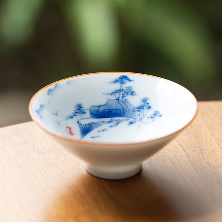 Buddha Stones曼荼羅花鯉蓮鳥柿ティーカップカンフーティーカップ50ml