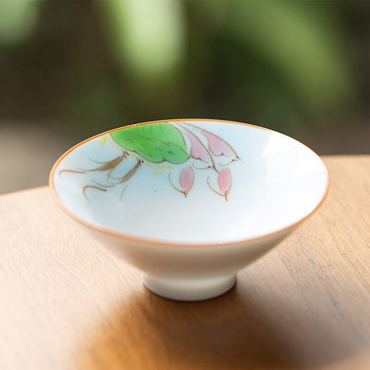 Buddha Stones曼荼羅花鯉蓮鳥柿ティーカップカンフーティーカップ50ml