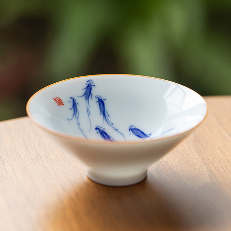 Buddha Stones曼荼羅花鯉蓮鳥柿ティーカップカンフーティーカップ50ml