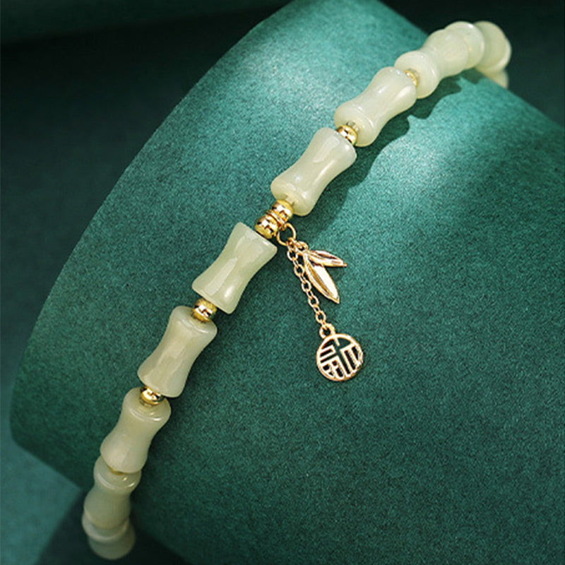 Buddha Stones925 スターリングシルバー 和田翡翠 竹フーキャラクター 繁栄のネックレス ペンダント ブレスレット