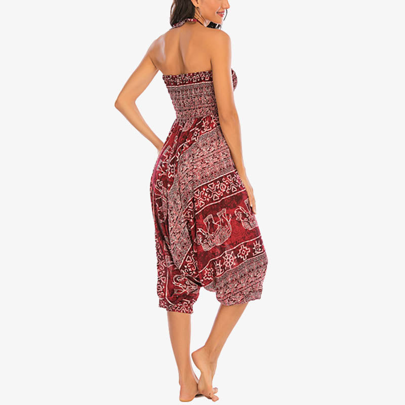 Buddha Stones2スタイルウェア エレファント柄 ゆったりスモック ハーレムパンツ ジャンプスーツ レディース ヨガパンツ - image 8