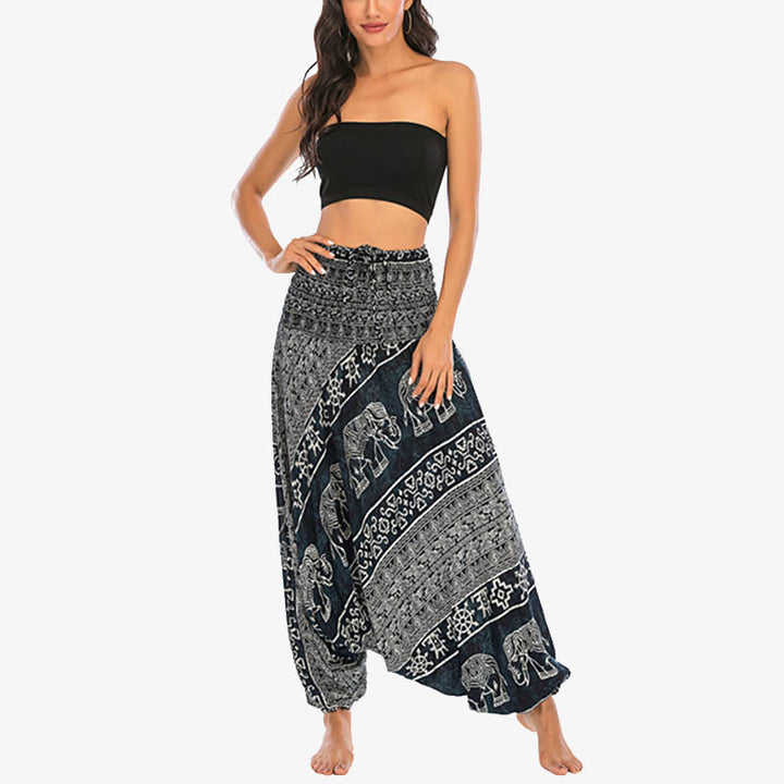 Buddha Stones2スタイルウェア エレファント柄 ゆったりスモック ハーレムパンツ ジャンプスーツ レディース ヨガパンツ - image 22