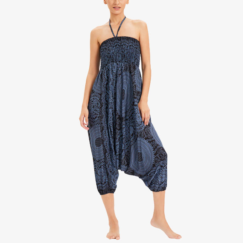 Buddha Stones 2スタイル ラウンドジオメトリック ルーズカジュアル ハーレムパンツ ジャンプスーツ レディース ヨガパンツ - image 21