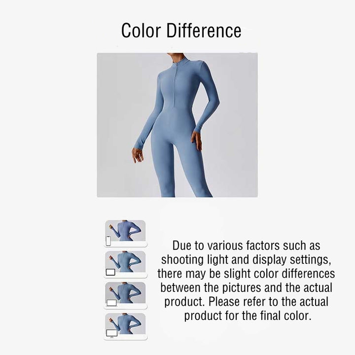 Buddha Stonesレディース ジッパー付き 長袖 シェイプウェア ジャンプスーツ スポーツ フィットネス ヨガ ボディスーツ - image 28