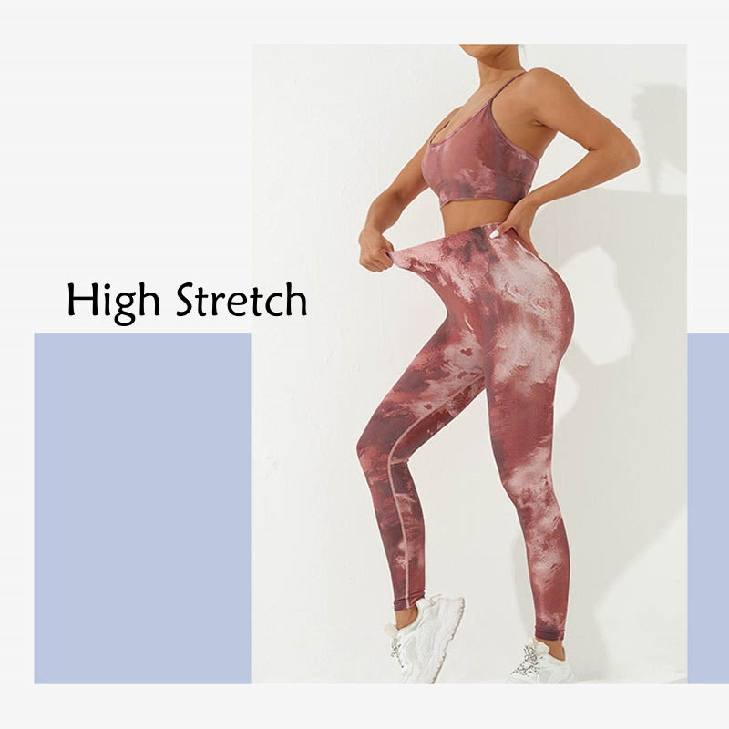 Buddha Stones 2点セット 迷彩柄 バックレス クロスストラップ トップ ブラ ショーツ レギンス パンツ フィットネス ヨガ 衣装セット - image 15