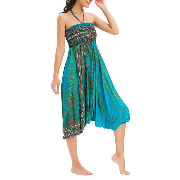 Buddha Stones 2スタイルウェア 孔雀の羽 ルーズスモック ハーレムパンツ ジャンプスーツ ハイウエストパンツ - image 30