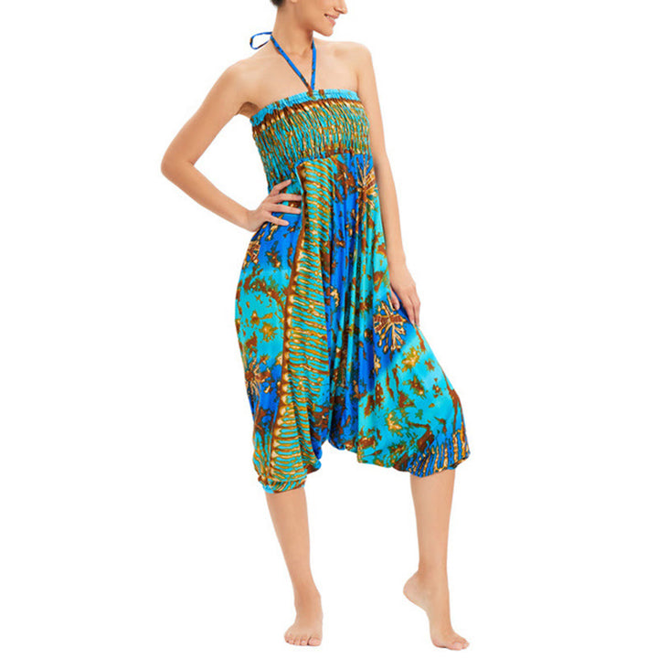 Buddha Stones2スタイルグラデーションカラフルルーズスモックハーレムパンツジャンプスーツハイウエストパンツ - image 11