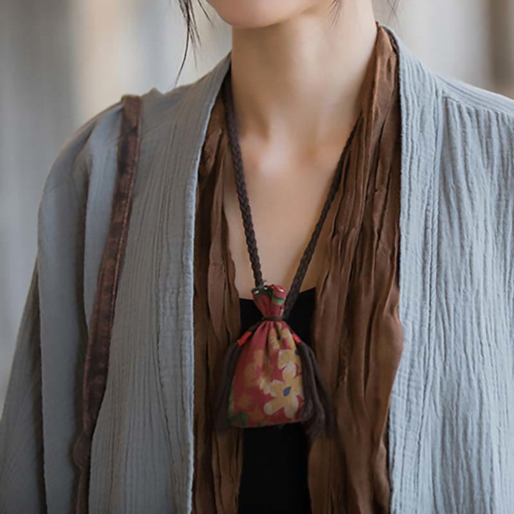 Buddha Stonesの無地デザイン長袖コート 禅瞑想 オープンフロントトップ コットンジャケット - image 21