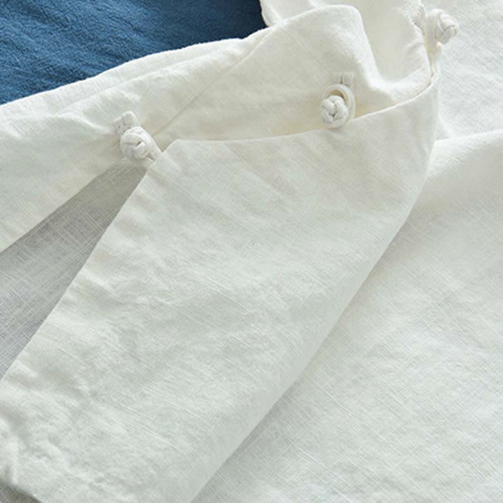 Buddha Stonesラミーリネンブラウスレディースシャツトップス中国漢服スタイル - image 21