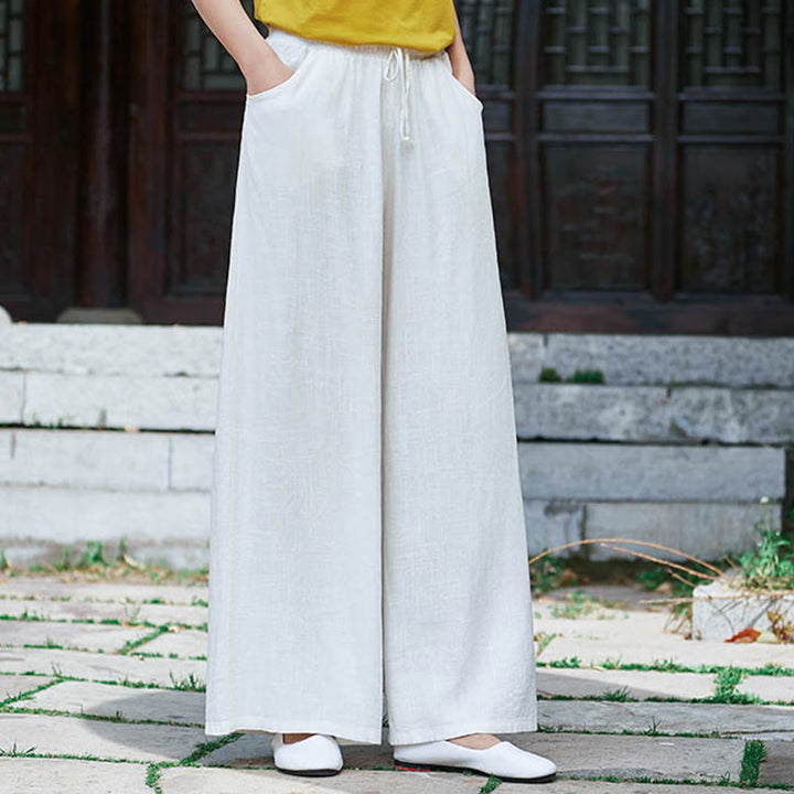 Buddha Stones無地 ワイドレッグパンツ ダンス レディース ヨガパンツ ポケット付き - image 18