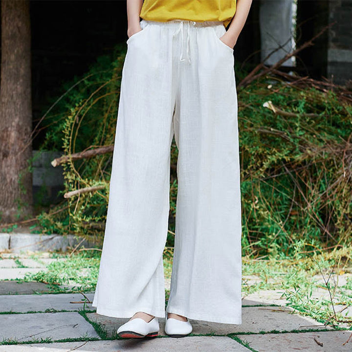 Buddha Stones無地 ワイドレッグパンツ ダンス レディース ヨガパンツ ポケット付き - image 14