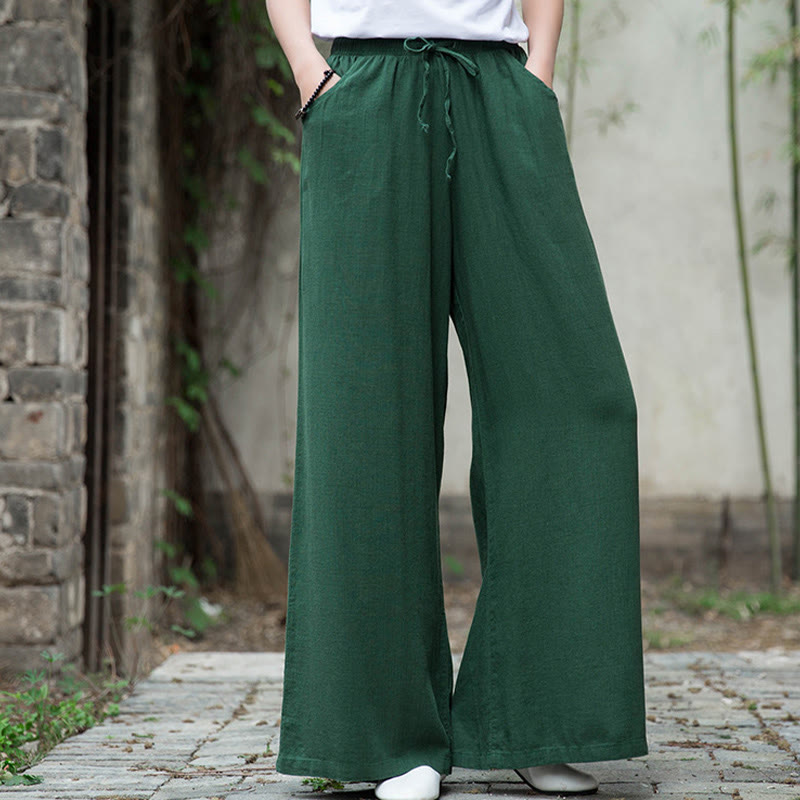 Buddha Stones無地 ワイドレッグパンツ ダンス レディース ヨガパンツ ポケット付き - image 51