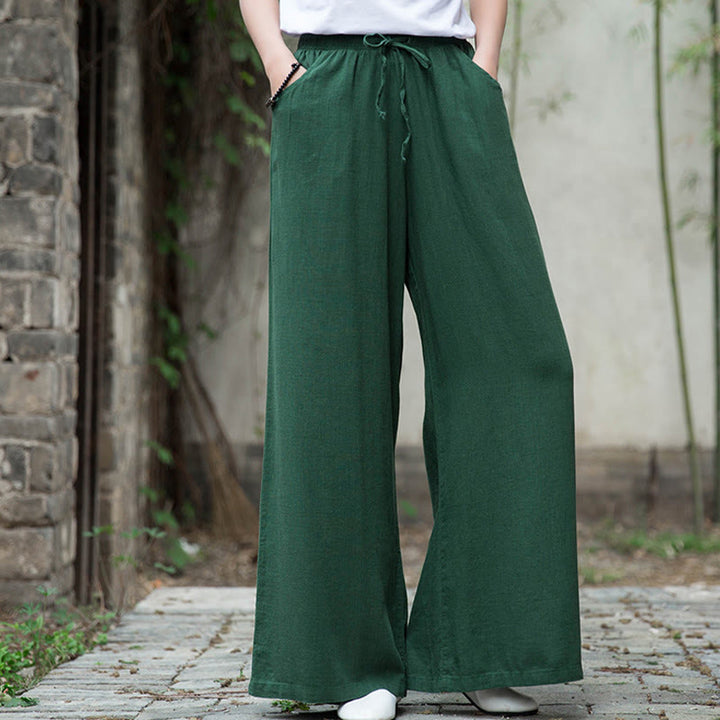 Buddha Stones無地 ワイドレッグパンツ ダンス レディース ヨガパンツ ポケット付き - image 51