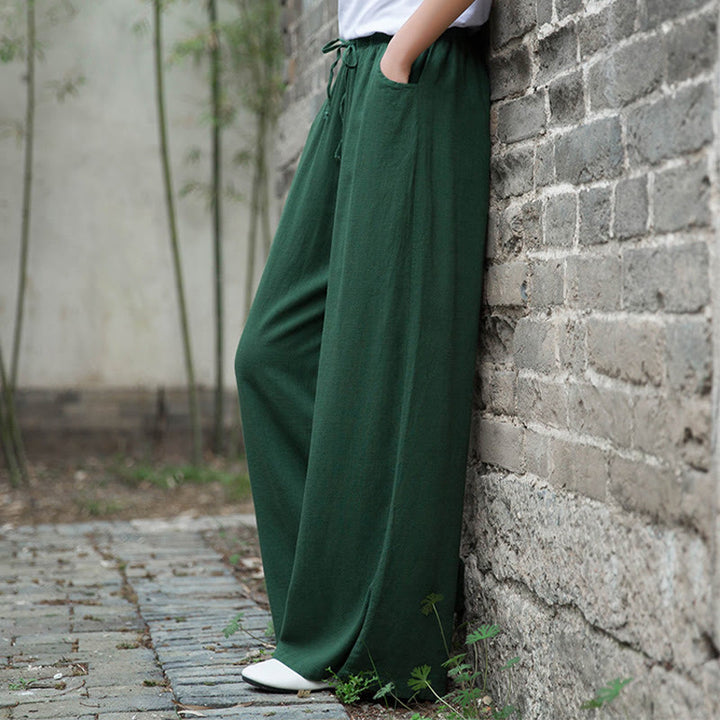 Buddha Stones無地 ワイドレッグパンツ ダンス レディース ヨガパンツ ポケット付き - image 56