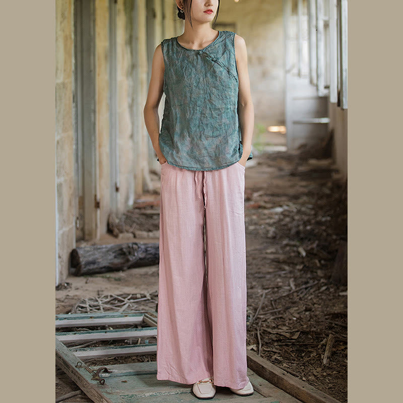 Buddha Stones無地 ワイドレッグパンツ ダンス レディース ヨガパンツ ポケット付き - image 66