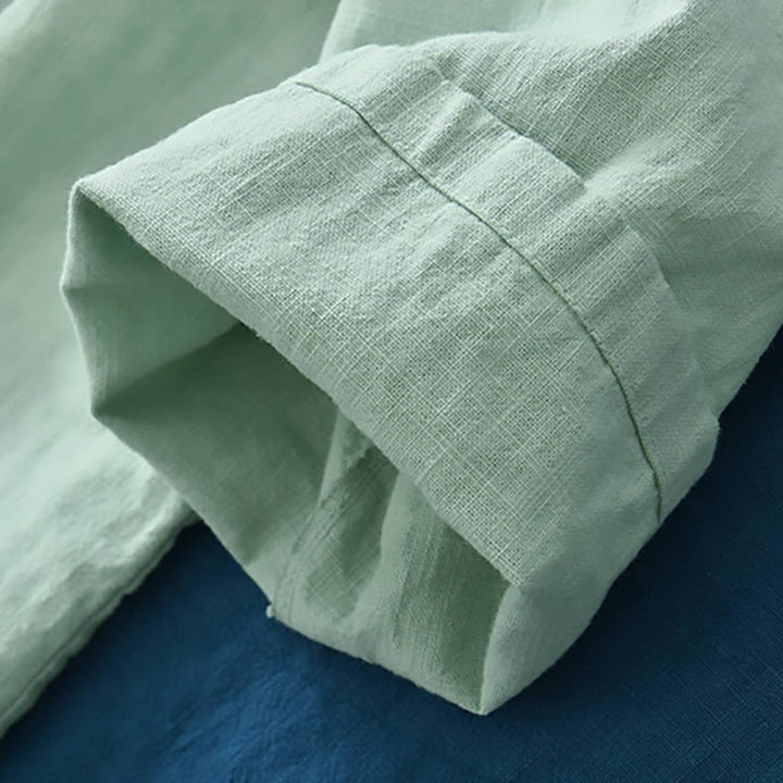 Buddha Stonesラミーリネンゆったりブラウスレディース長袖シャツ中国漢服トップス - image 8