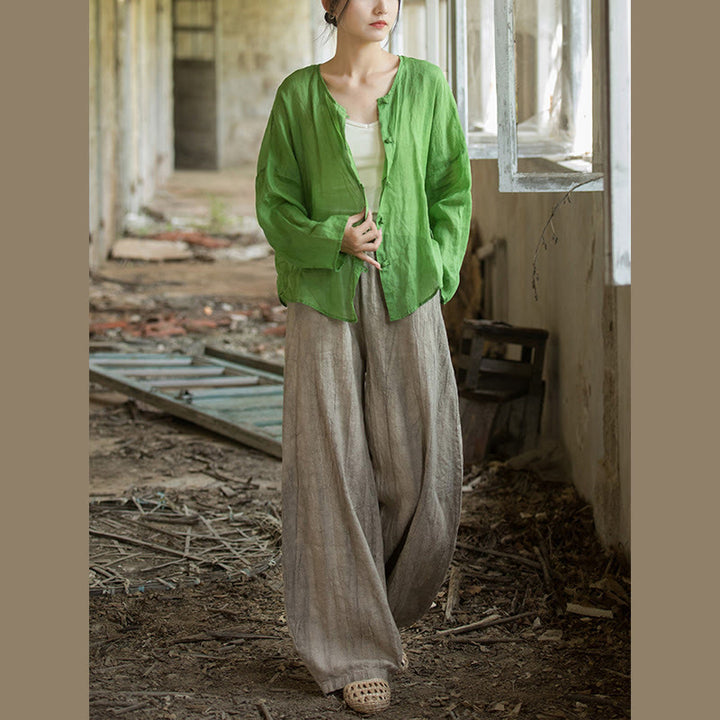 Buddha Stonesレトロ タイダイ ハーレムパンツ カジュアル レディース ヨガパンツ ポケット付き - image 12