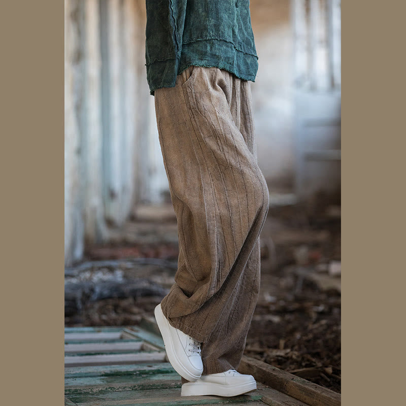 Buddha Stonesレトロ タイダイ ハーレムパンツ カジュアル レディース ヨガパンツ ポケット付き - image 23