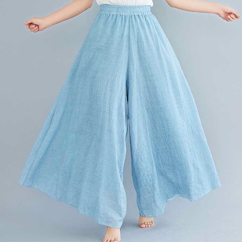 Buddha Stonesレディース カジュアル ゆったり コットン リネン ワイドレッグ パンツ ヨガ ダンス用 - image 34