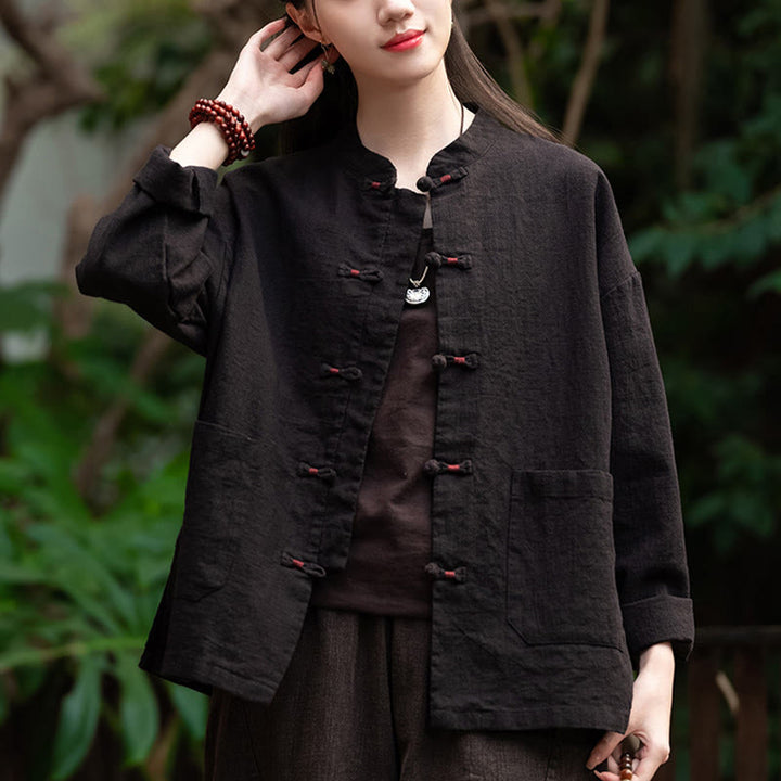 Buddha Stonesのカエルボタンシャツ 禅瞑想用トップス コットンリネンジャケット - image 17