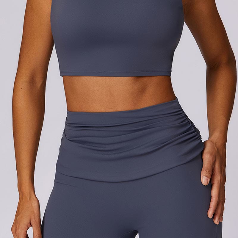 Buddha Stonesノースリーブ バックレス ストラップ タンクトップ ブラ フレアパンツ スポーツ フィットネス ヨガ - image 42