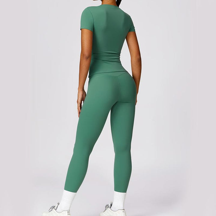 Buddha Stonesレディース 半袖 Tシャツ トップ ハイウエスト レギンス パンツ スポーツ ヨガ用 - image 34