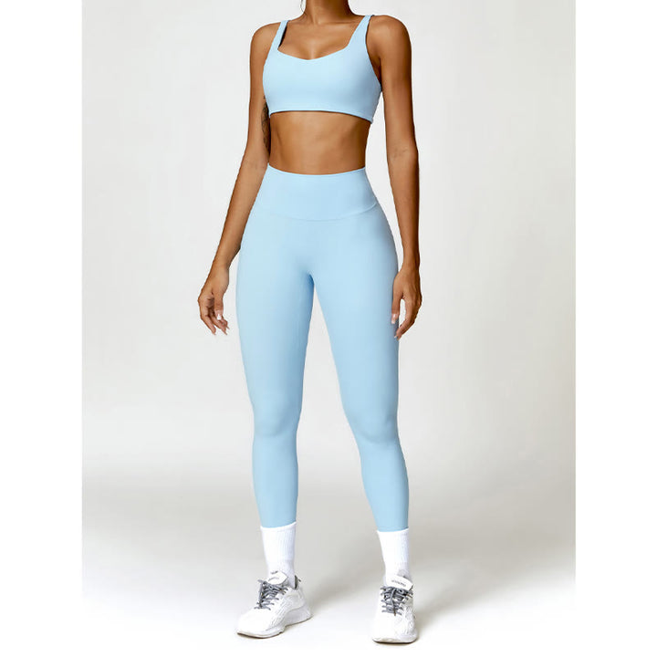 Buddha Stonesジム スポーツ ヨガ バックレス ブラ クロップ タンクトップ ショーツ - image 18