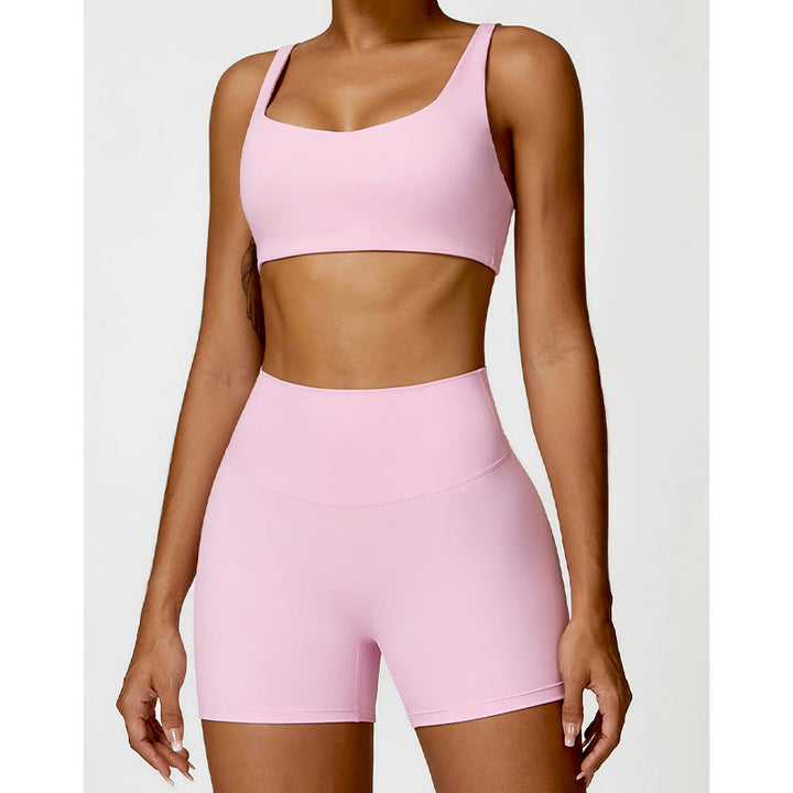 Buddha Stonesジム スポーツ ヨガ バックレス ブラ クロップ タンクトップ ショーツ - image 37