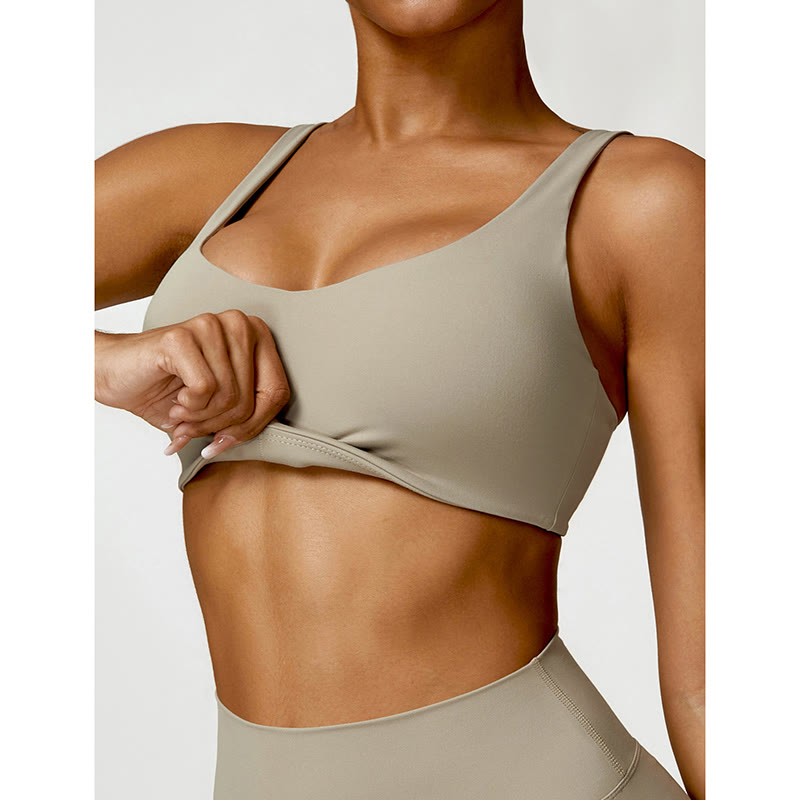 Buddha Stonesジム スポーツ ヨガ バックレス ブラ クロップ タンクトップ ショーツ - image 50