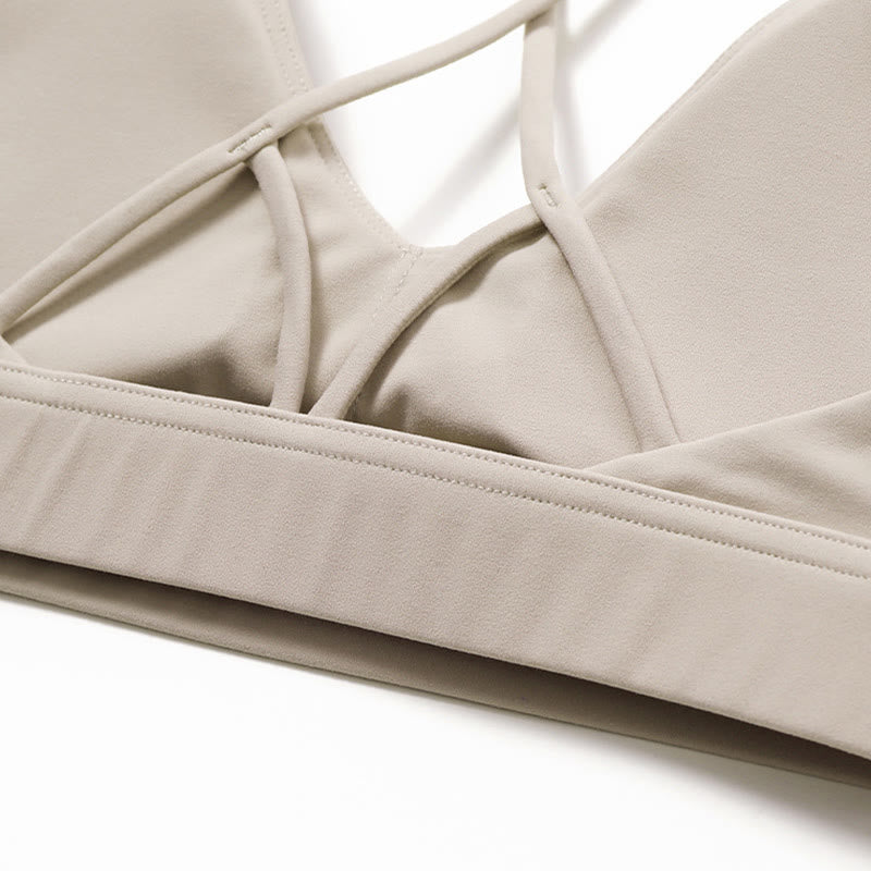 Buddha Stonesジム スポーツ ヨガ バックレス ブラ クロップ タンクトップ 通気性 ショーツ