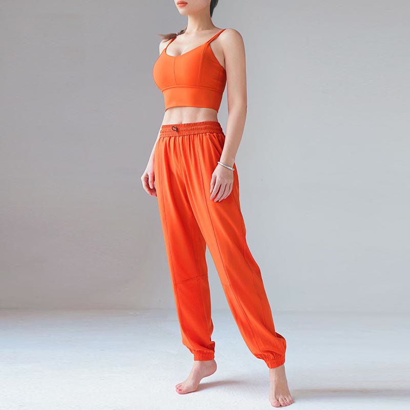 Buddha Stonesハイウエスト フィットネス ヨガ スポーツ ジョガー トラックパンツ ポケット付き スウェットパンツ