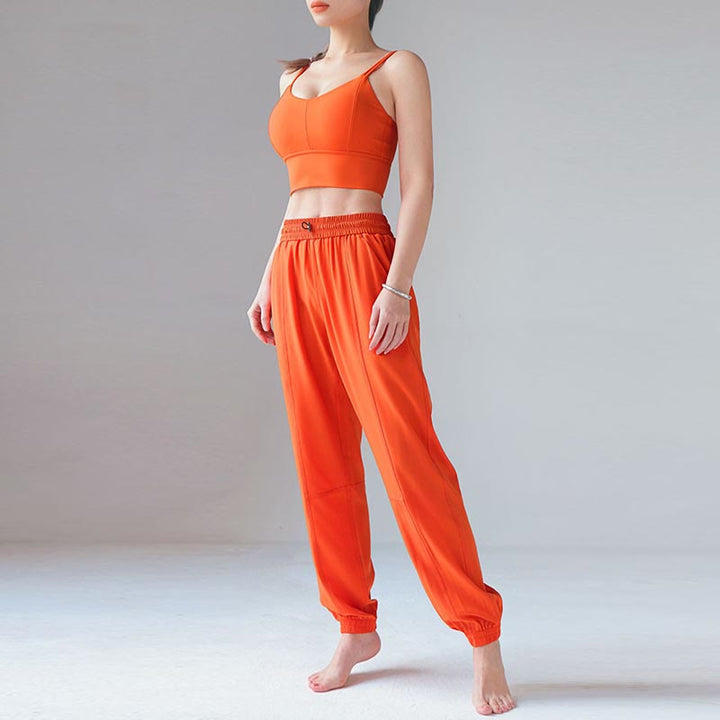 Buddha Stonesハイウエスト フィットネス ヨガ スポーツ ジョガー トラックパンツ ポケット付き スウェットパンツ