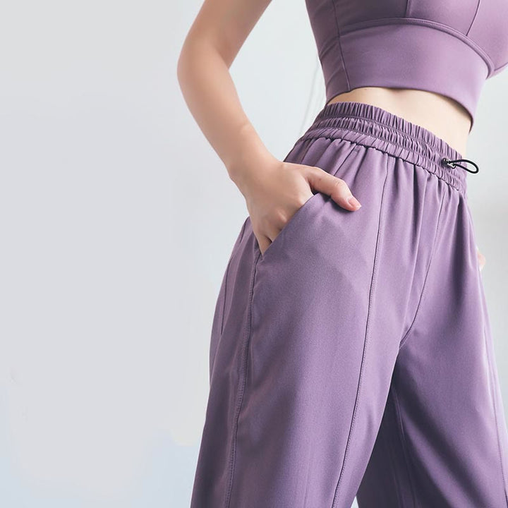 Buddha Stonesハイウエスト フィットネス ヨガ スポーツ ジョガー トラックパンツ ポケット付き スウェットパンツ