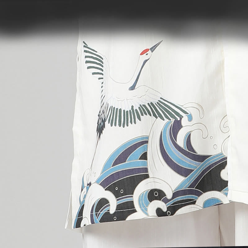 Buddha Stones白鶴 海 コットンリネン 瞑想 祈り スピリチュアル 禅 太極拳 気功 練習用 衣類 セット