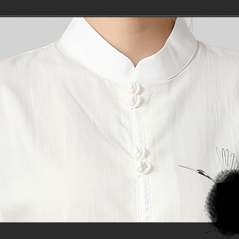 Buddha Stones白鶴 海 コットンリネン 瞑想 祈り スピリチュアル 禅 太極拳 気功 練習用 衣類 セット