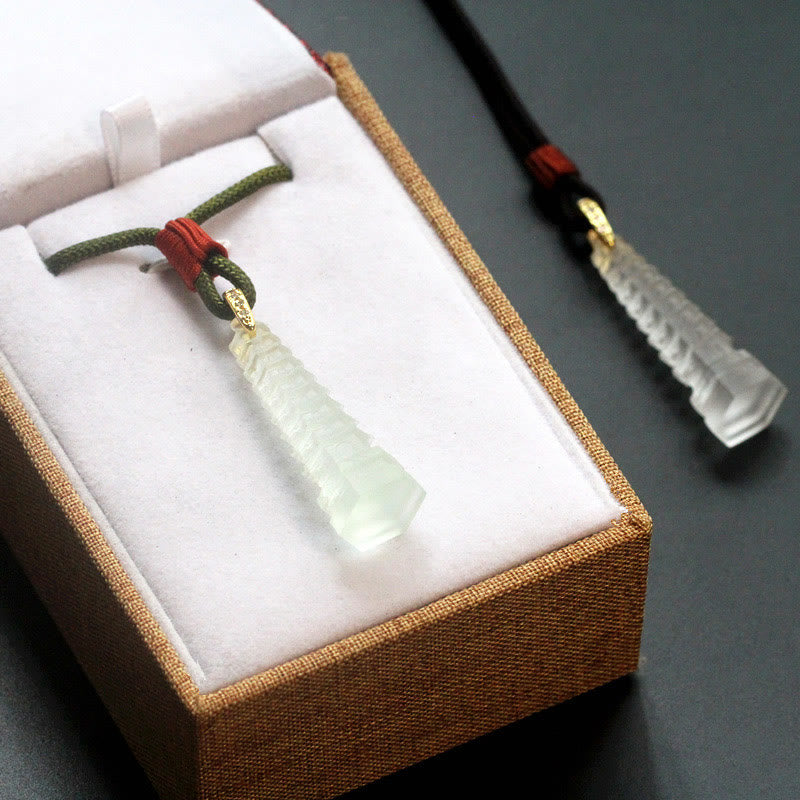 Buddha Stones琉璃 古代仏塔 知恵のネックレス